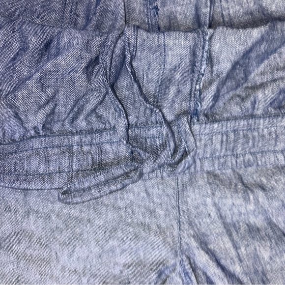 Old Navy Women's 4X Plus Size Shorts High Waisted Linen Blend Chambray Blue - Picture 7 of 16